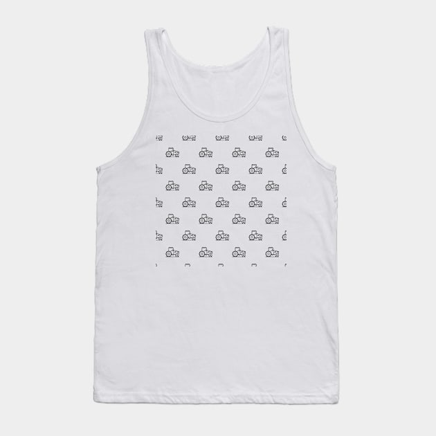 Tractor  pattern Tank Top by sheelashop